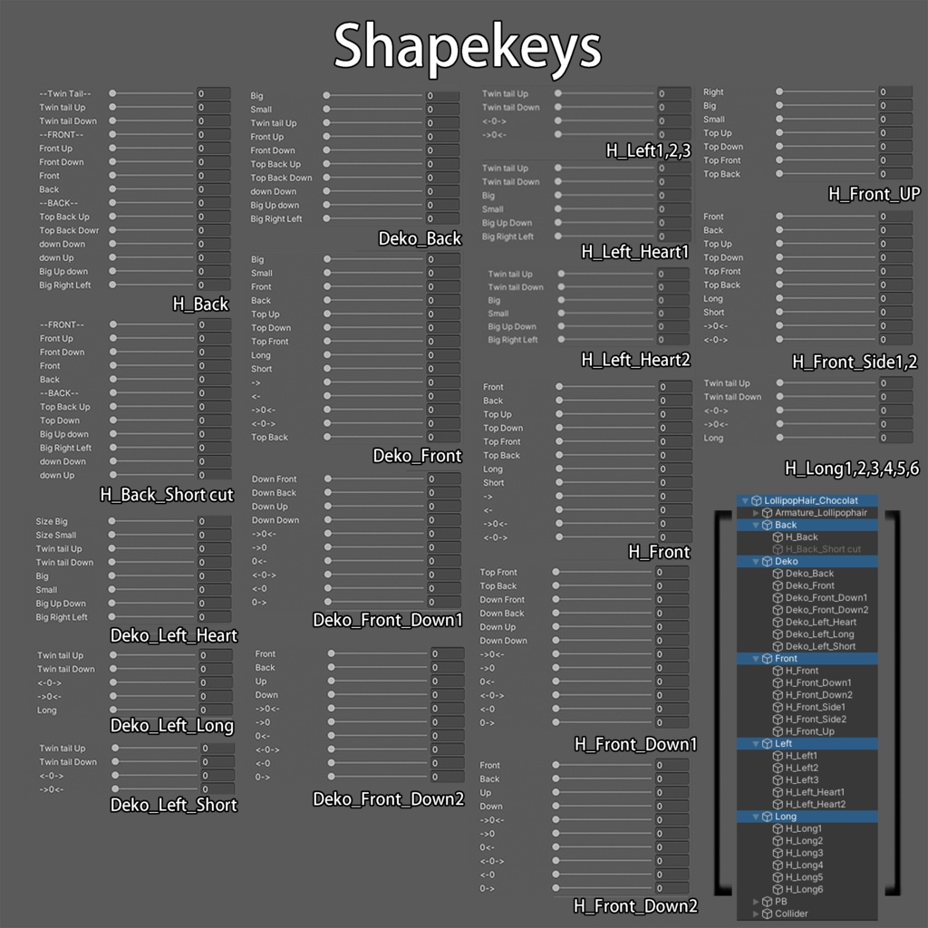 🍭9 avatars🍭 VRC Lollipop Hair