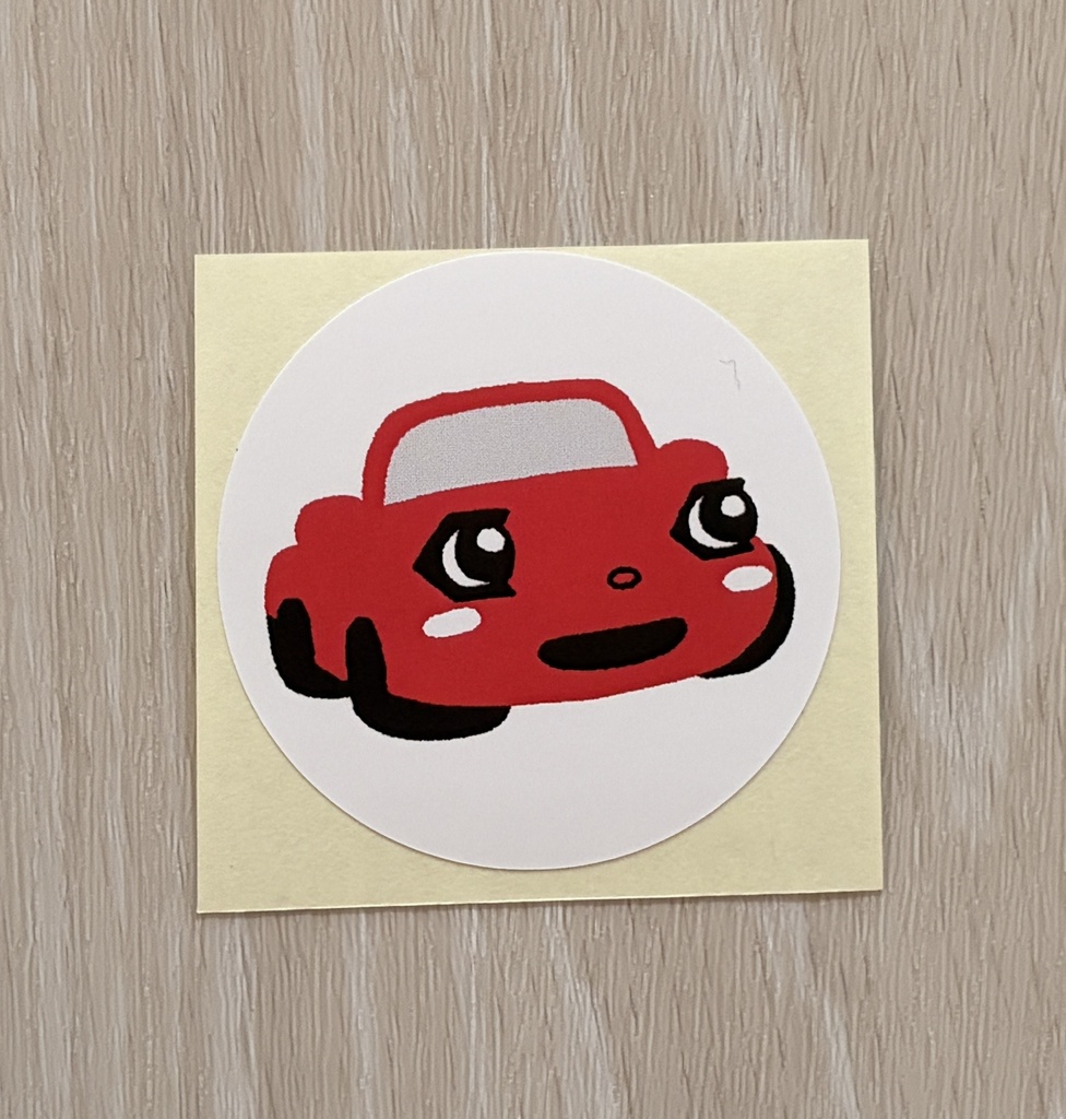 オープンカーのステッカー