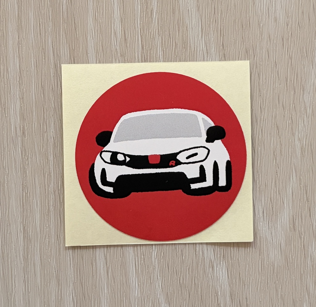 速そうなクルマのステッカー
