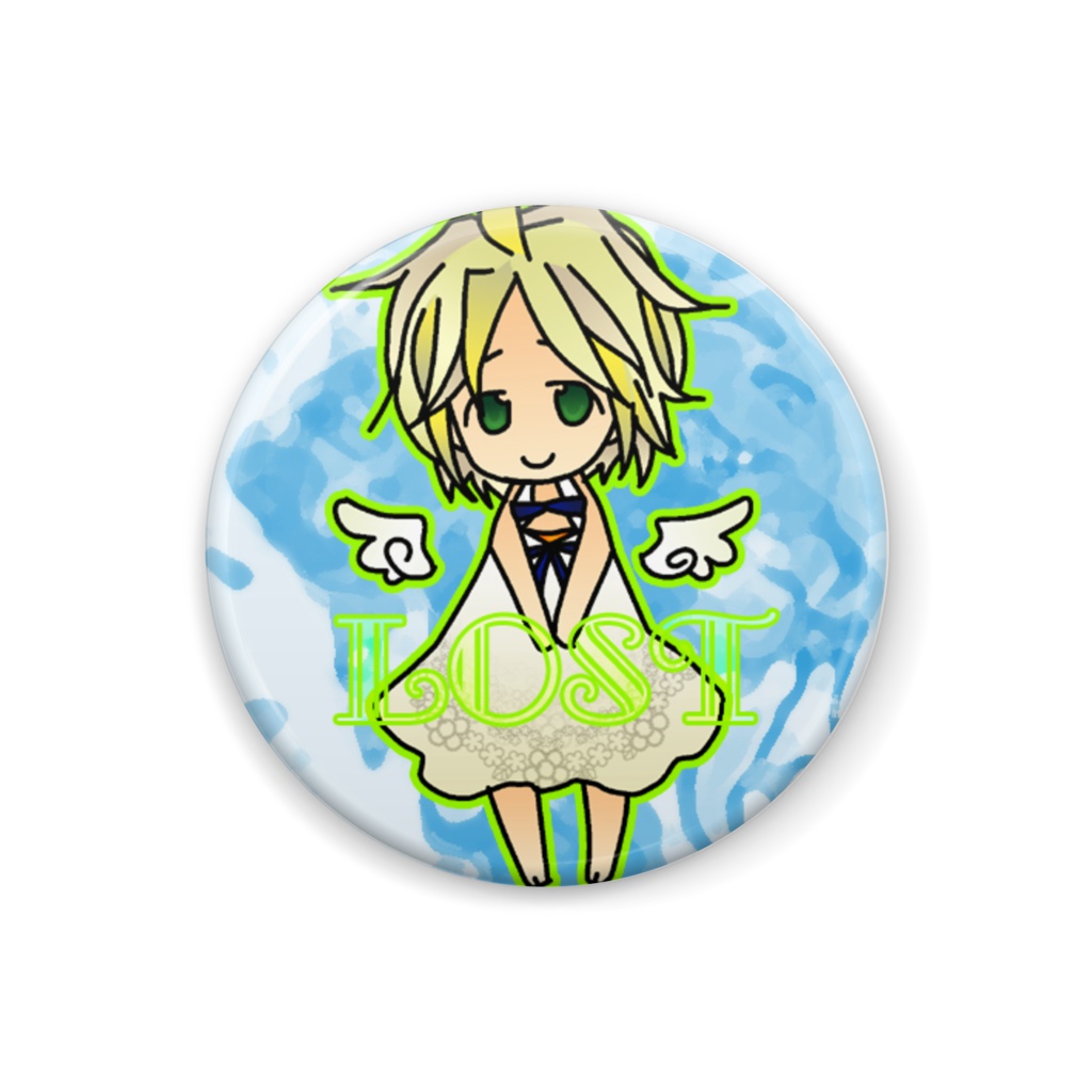 ロス子缶バッチ