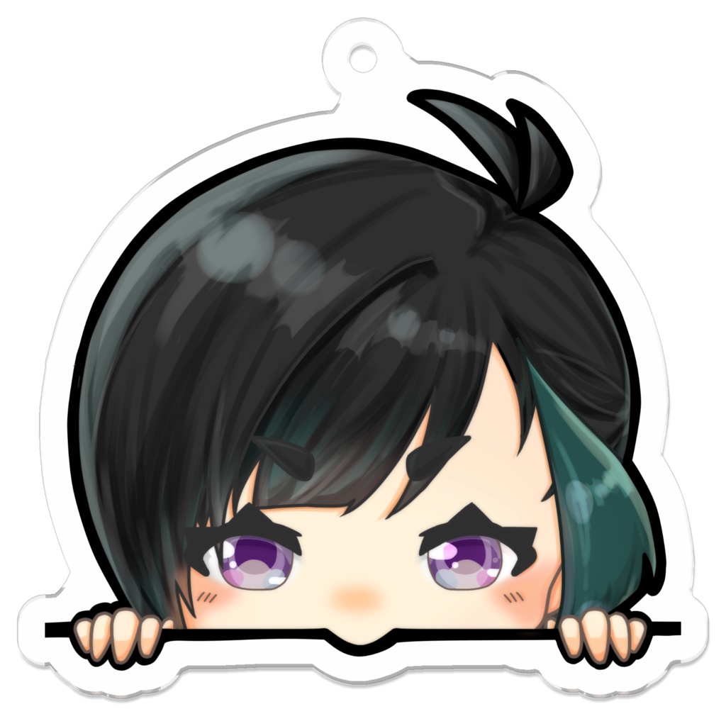 見つめるアクキー