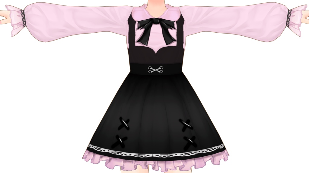 Vroid用衣装（シンデレラバスト向け）　ドレスメーカープロ作成