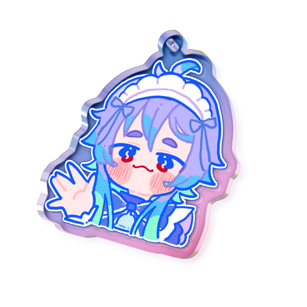 naque ステッカー風SD(ジャージメイド) オーロラアクキー