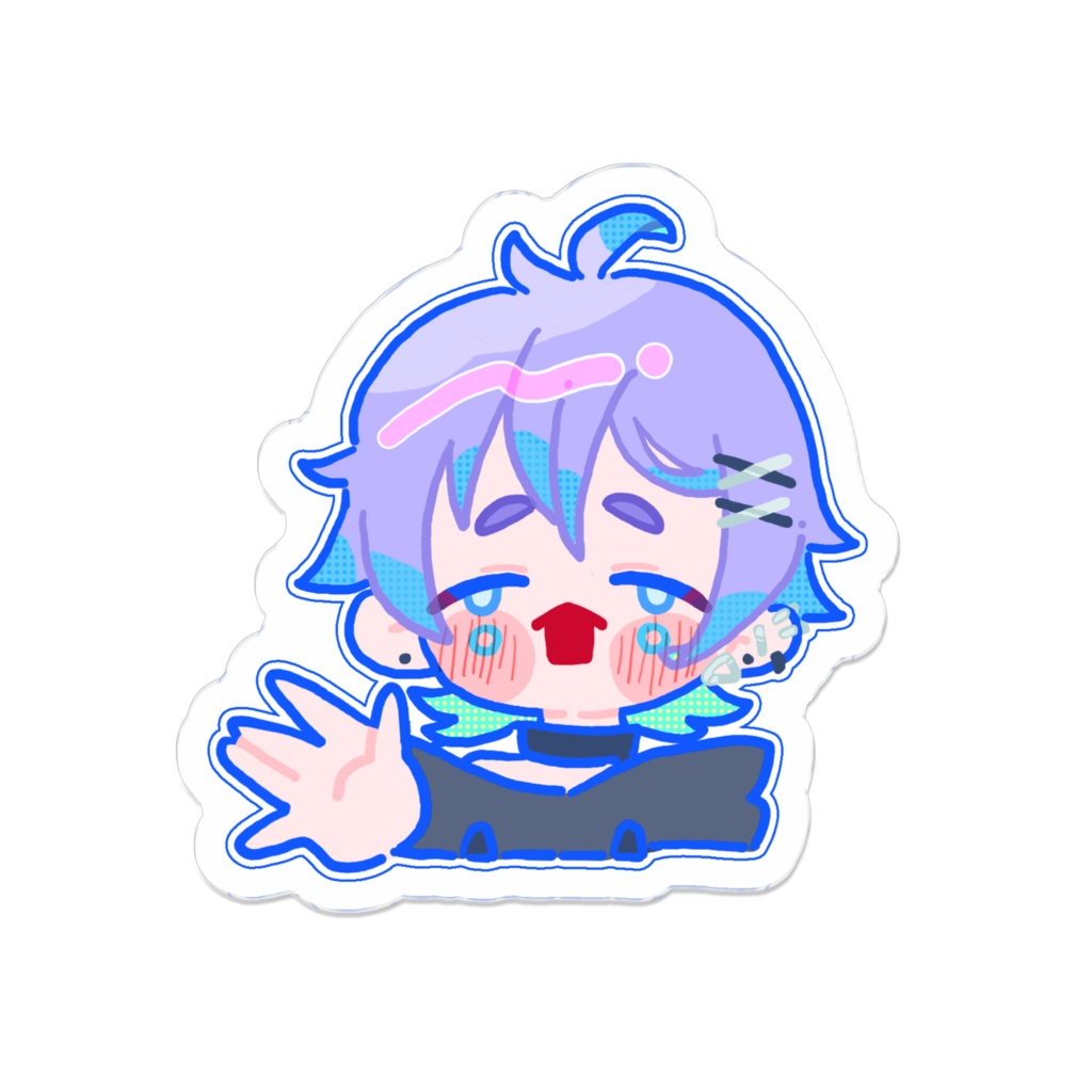 naque ステッカー風SD アクリルバッジ