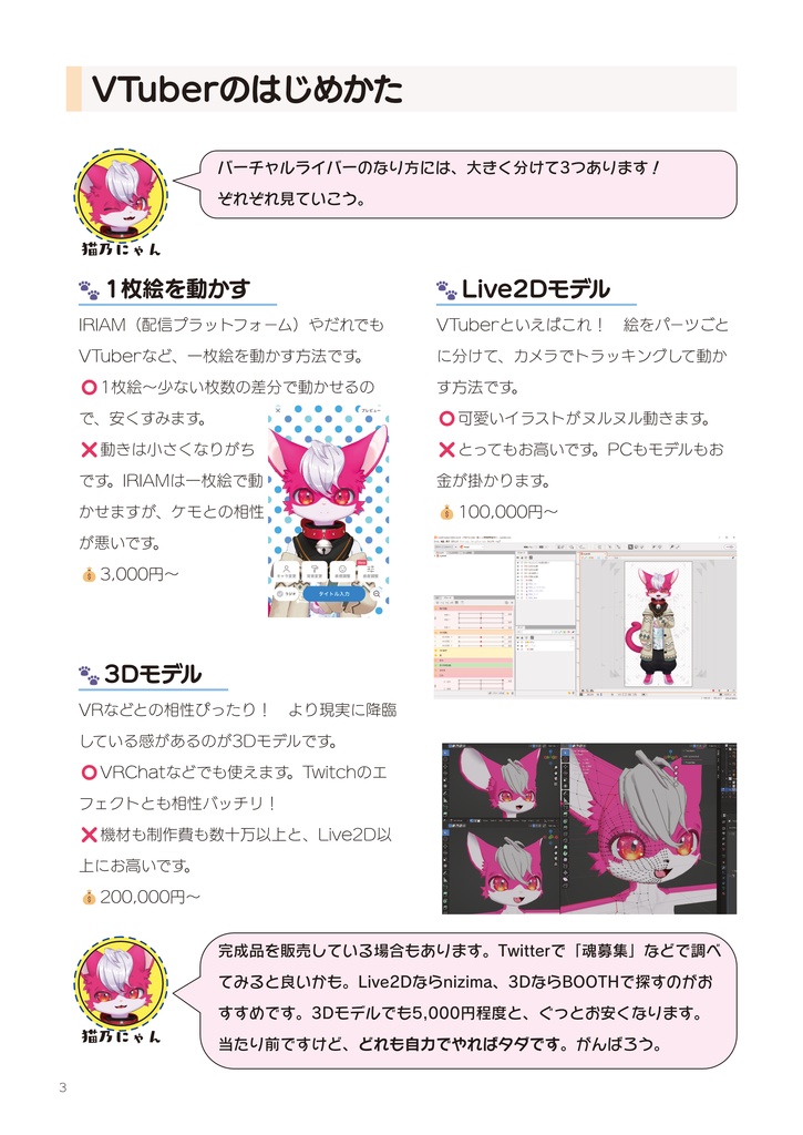 VTuberのはじめかた 猫乃にゃんが教える!チャンネル登録400人を目指す ねこでもわかるVTuberデビュー指南本