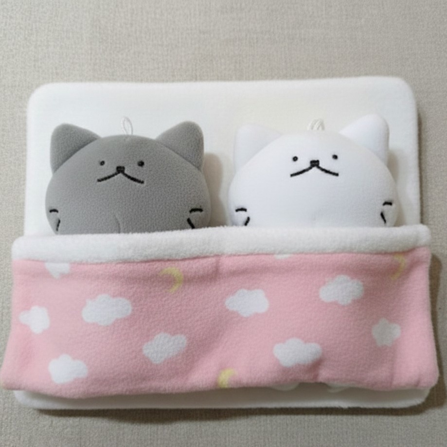 しろにゃん&くろにゃんぬいぐるみストラップ