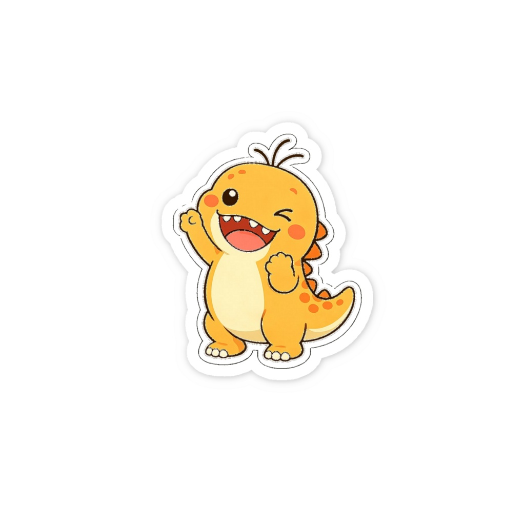 【プチダイノ】ティラノン スマホステッカー / Tyranon Phone Sticker