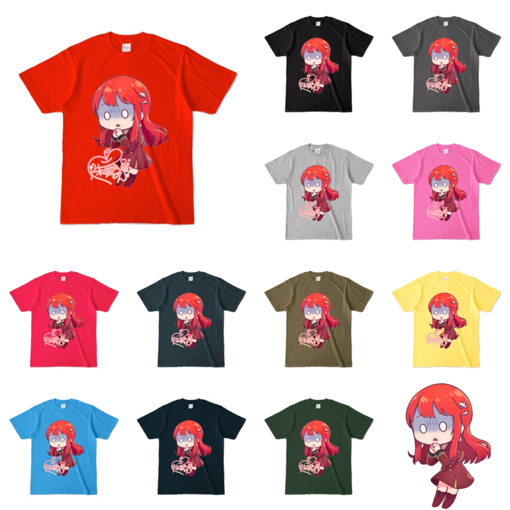 ちびVるんちゃんカラーTシャツ(全12色) がくぶるVer.