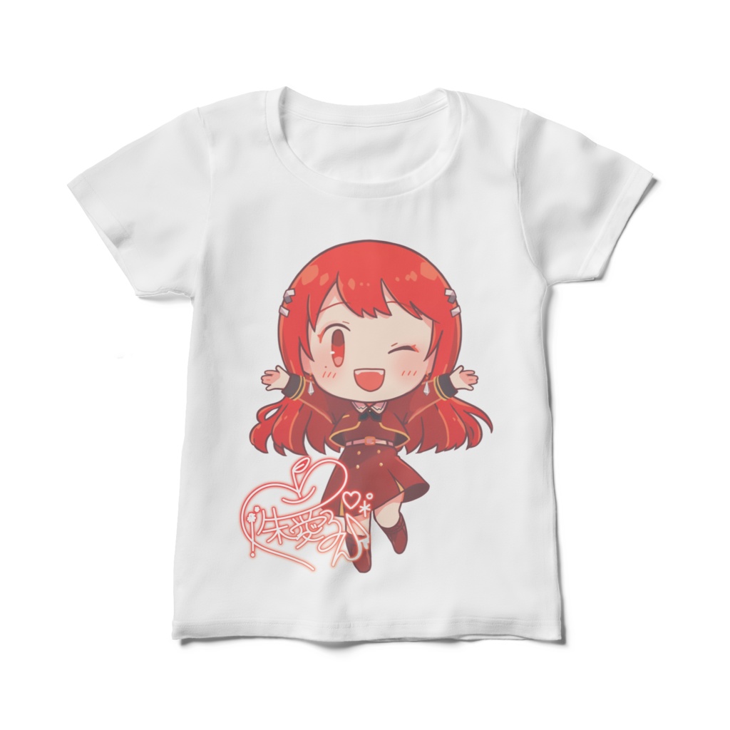 ちびVるんちゃん(わーい)レディースTシャツ ウインクVer.