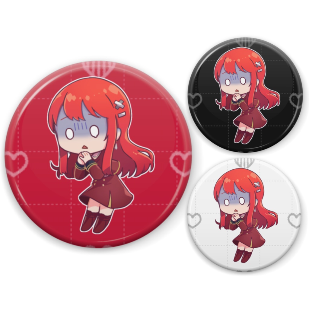 ちびVるんちゃん(手合わせ)缶バッジ がくぶるVer.