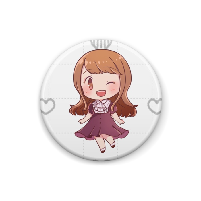 リアるんちゃん缶バッジ ウインクVer.