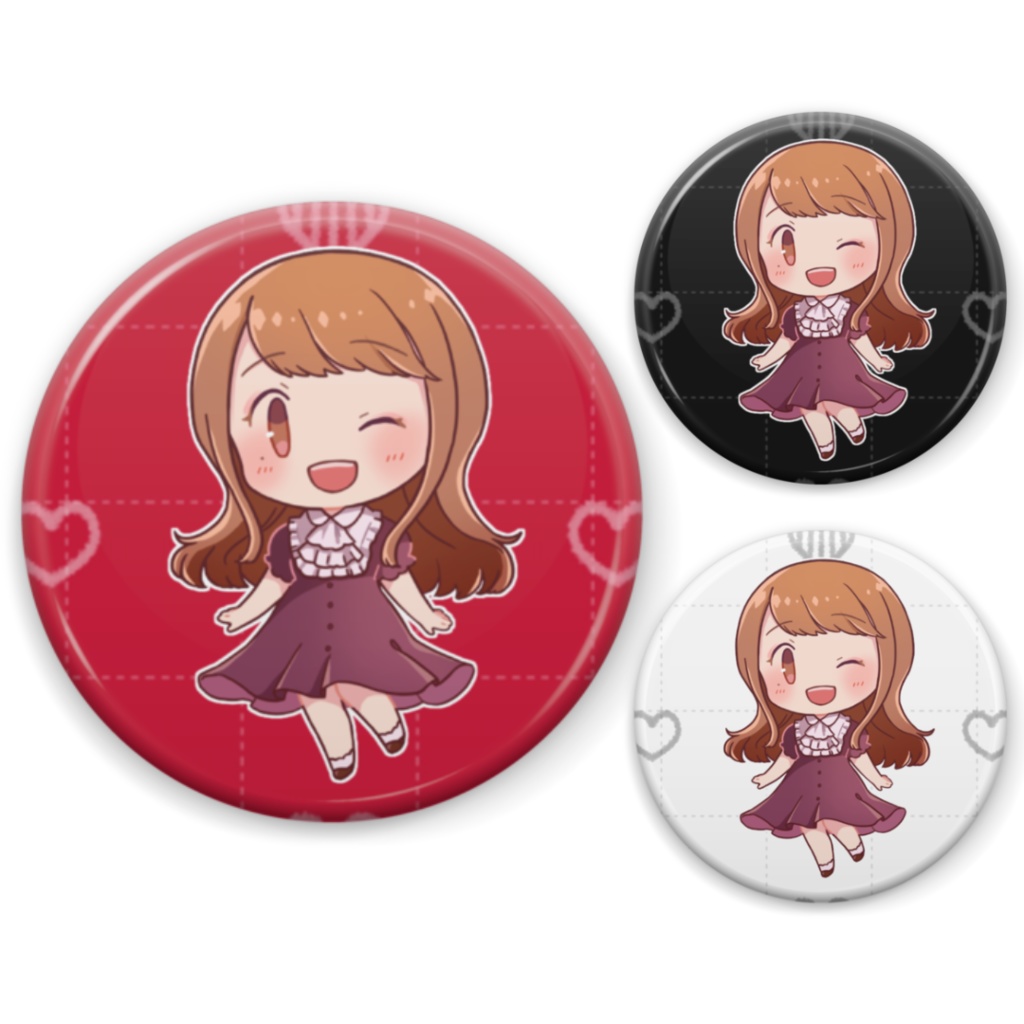 リアるんちゃん缶バッジ ウインクVer.