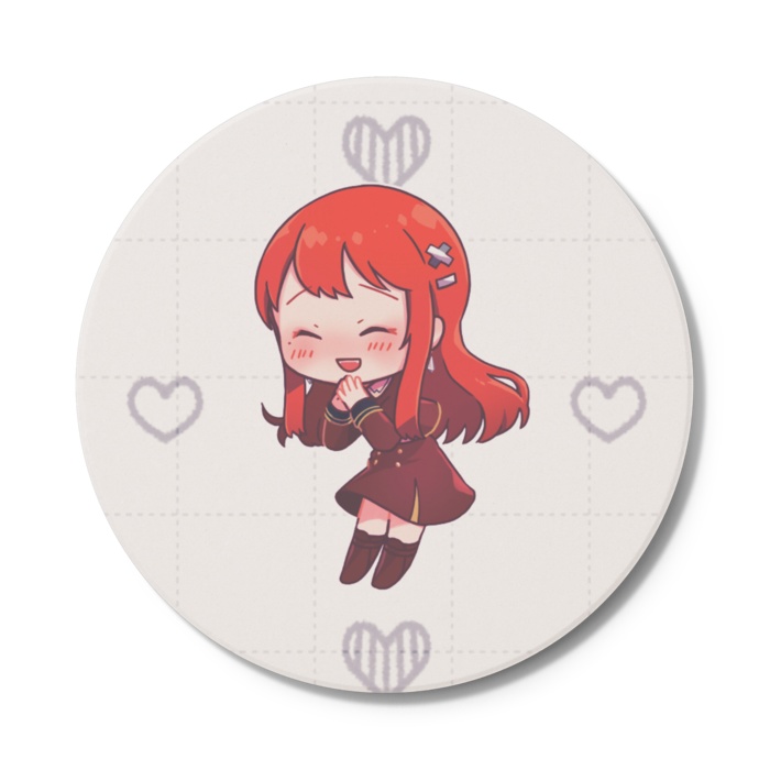 ちびVるんちゃん(手合わせ)コースター えへへVer.