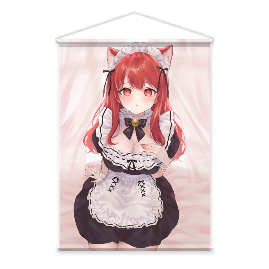 猫耳メイドタペストリー 照れVer.