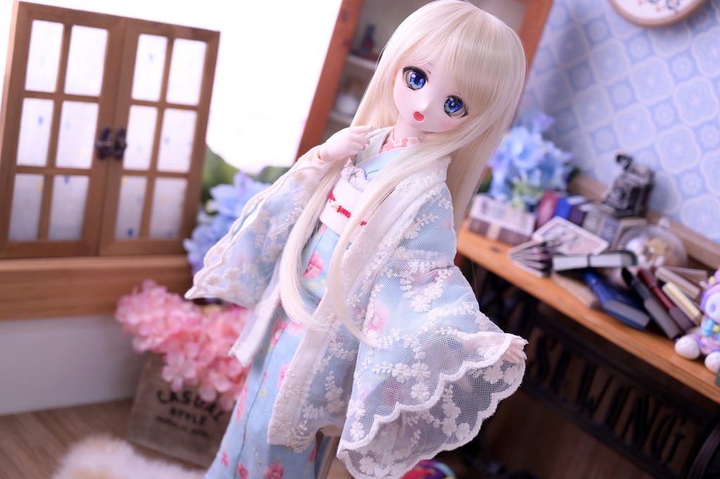 「即納品」和洋折衷着物セット2022(浅葱)MDDサイズ