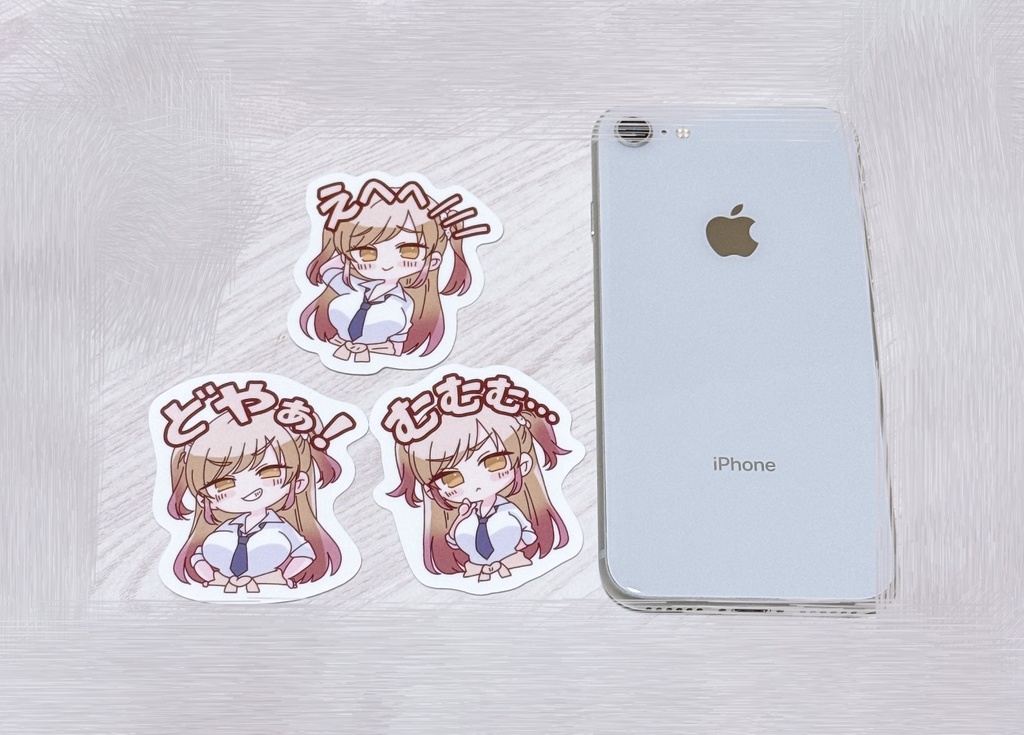 SDキャラダイカットステッカー3枚セット|ボクをいじめるこのギャルを精液催眠でNTRます。