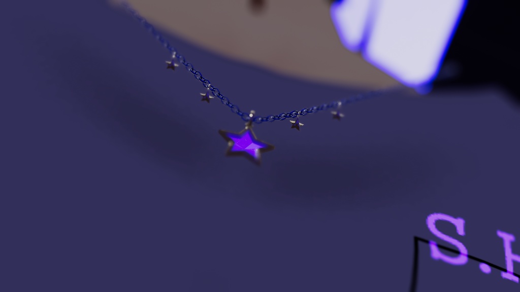 夜空と星のネックレス