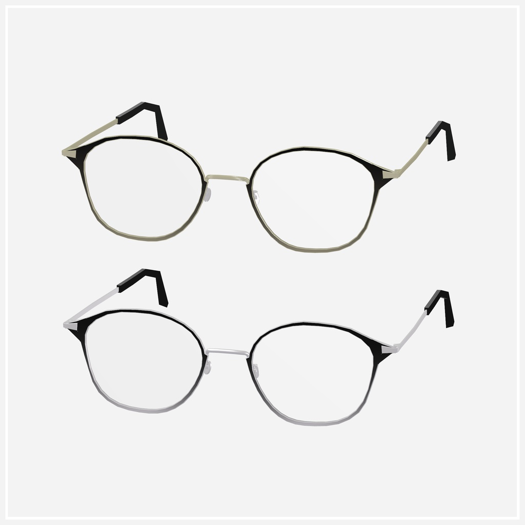 【3Dモデル】ふぉにぃー式メガネ