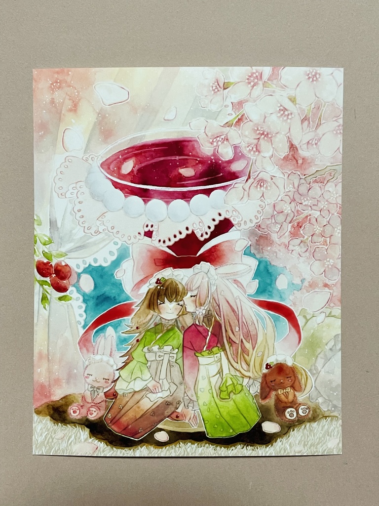 春のイラスト　ポストカード