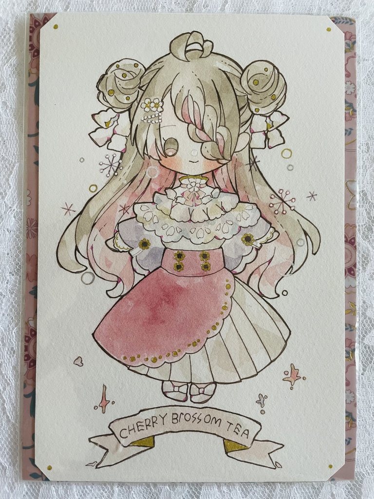さくら紅茶　ドローイング原画