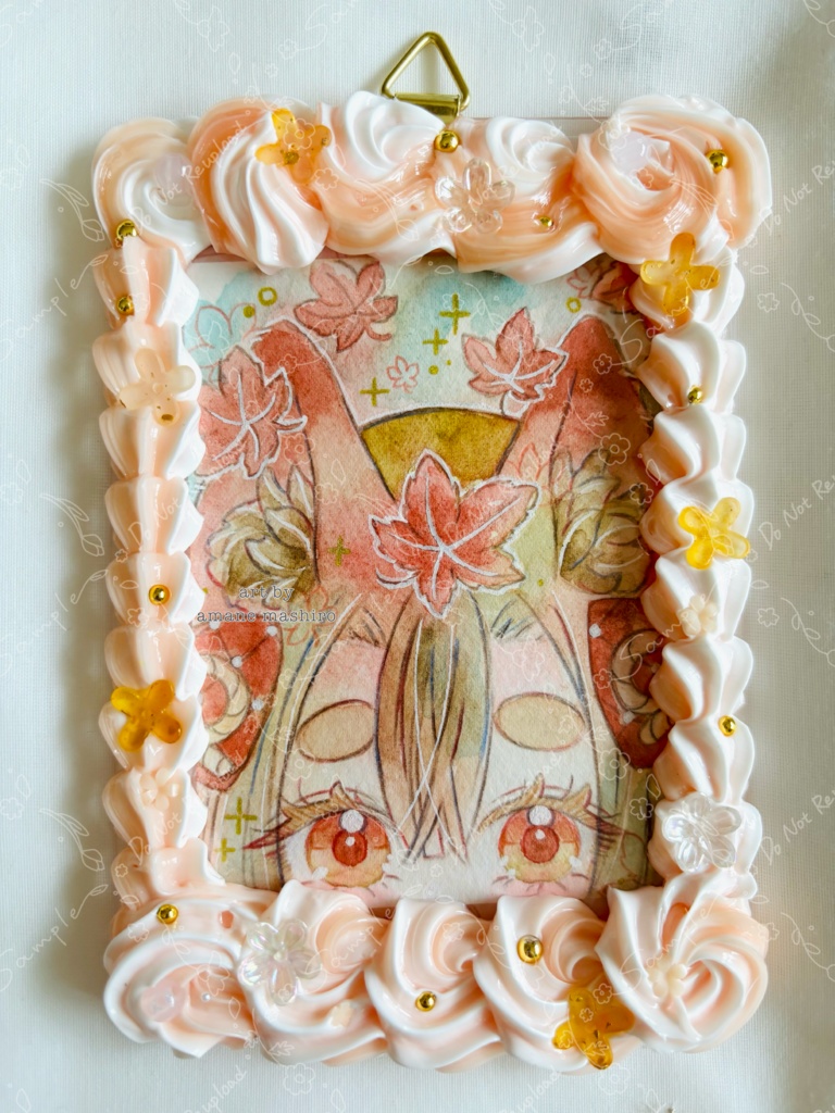 【新作 ホイップデコ額付】秋狐 小原画