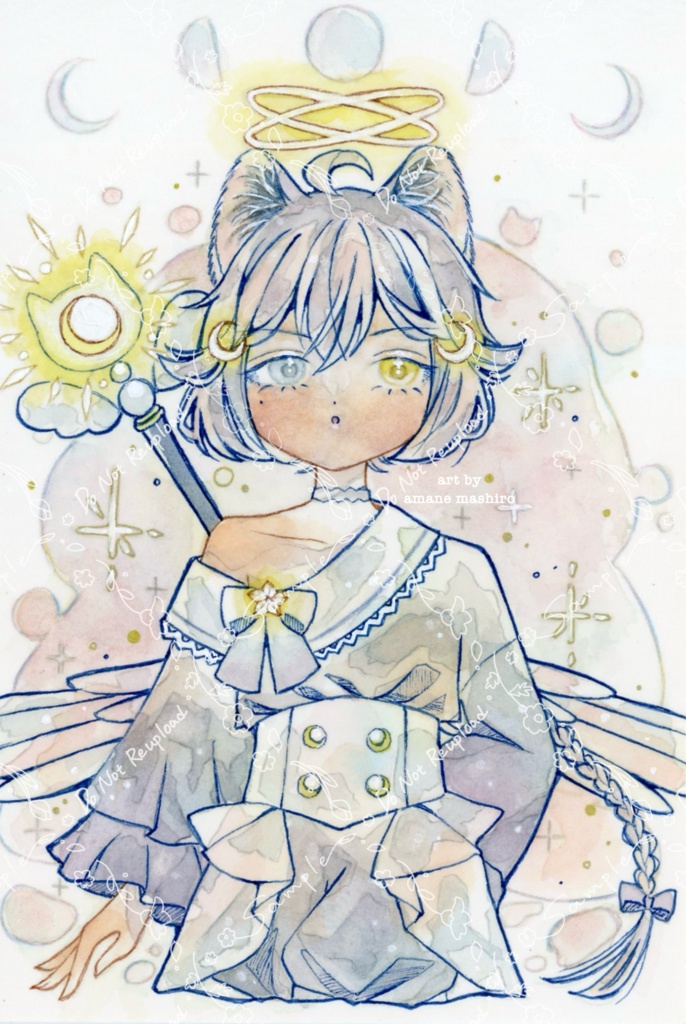 【原画作品】月夜の使者の双子