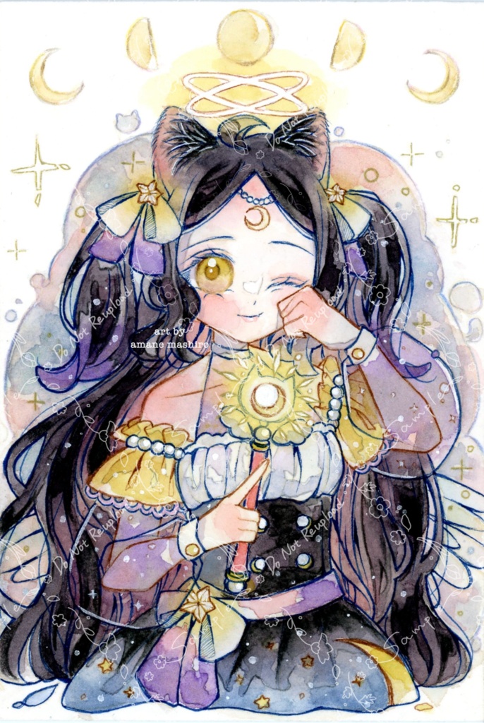 【原画作品】月夜の使者の双子