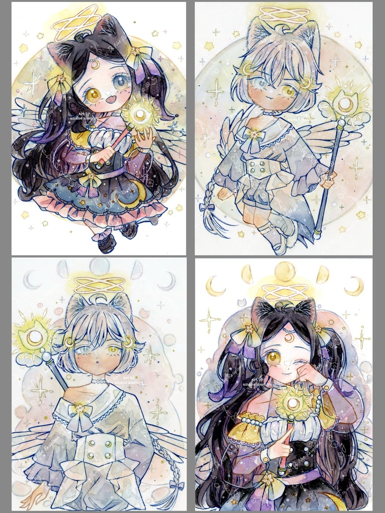 【原画作品】月夜の使者の双子