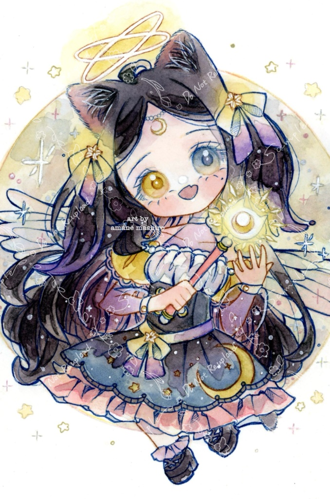 【原画作品】月夜の使者の双子