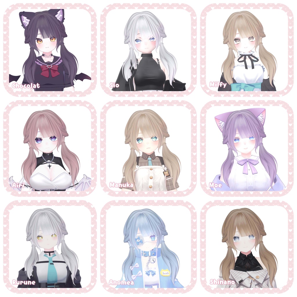 SALE❣️ゆるふわツインテール♡12アバター対応