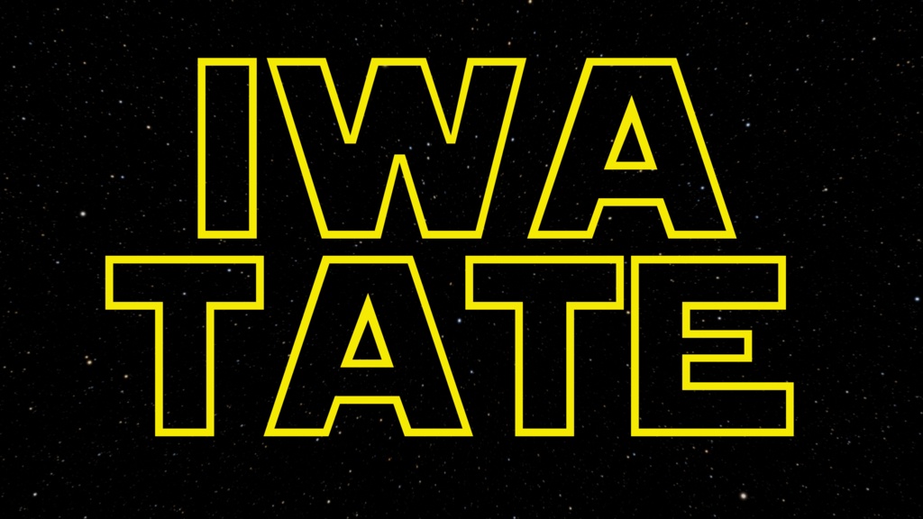 Starwars風 苗字Tシャツ イワタテさん編