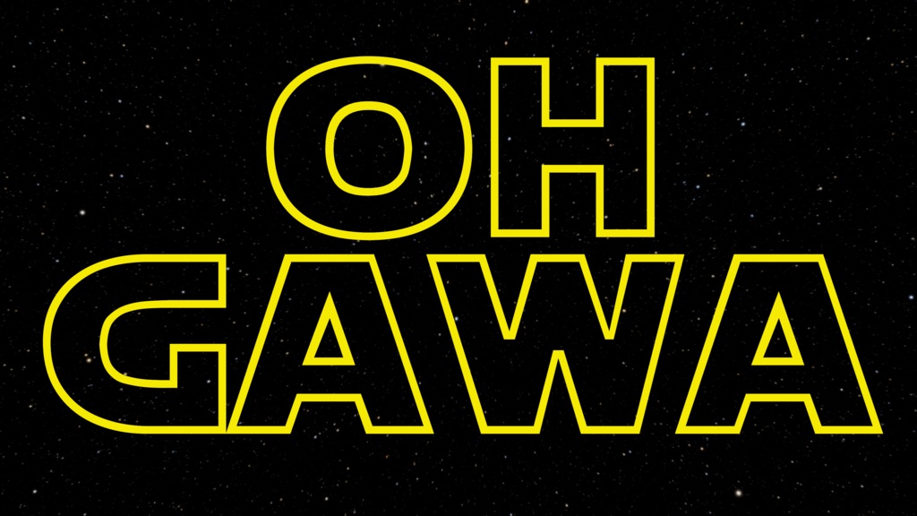 Starwars風 苗字Tシャツ オガワさん編