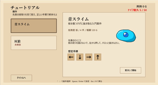 PCゲーム「魔物解体ギルド(Monster Dismantling Guild)」