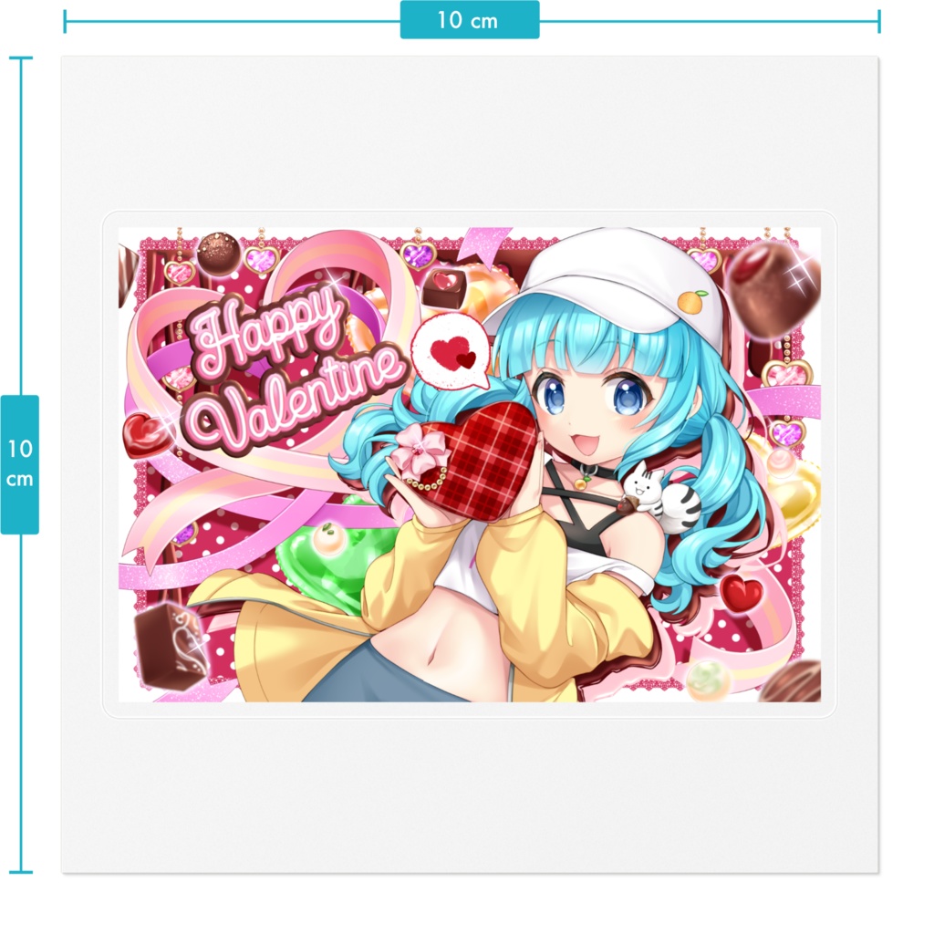 柚乃ぽんず バレンタインステッカー(全2種)