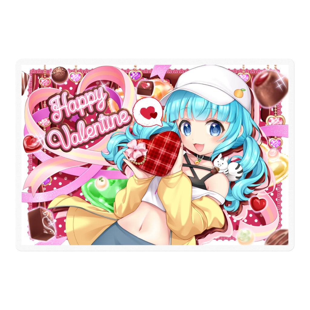 柚乃ぽんず バレンタインステッカー(全2種)