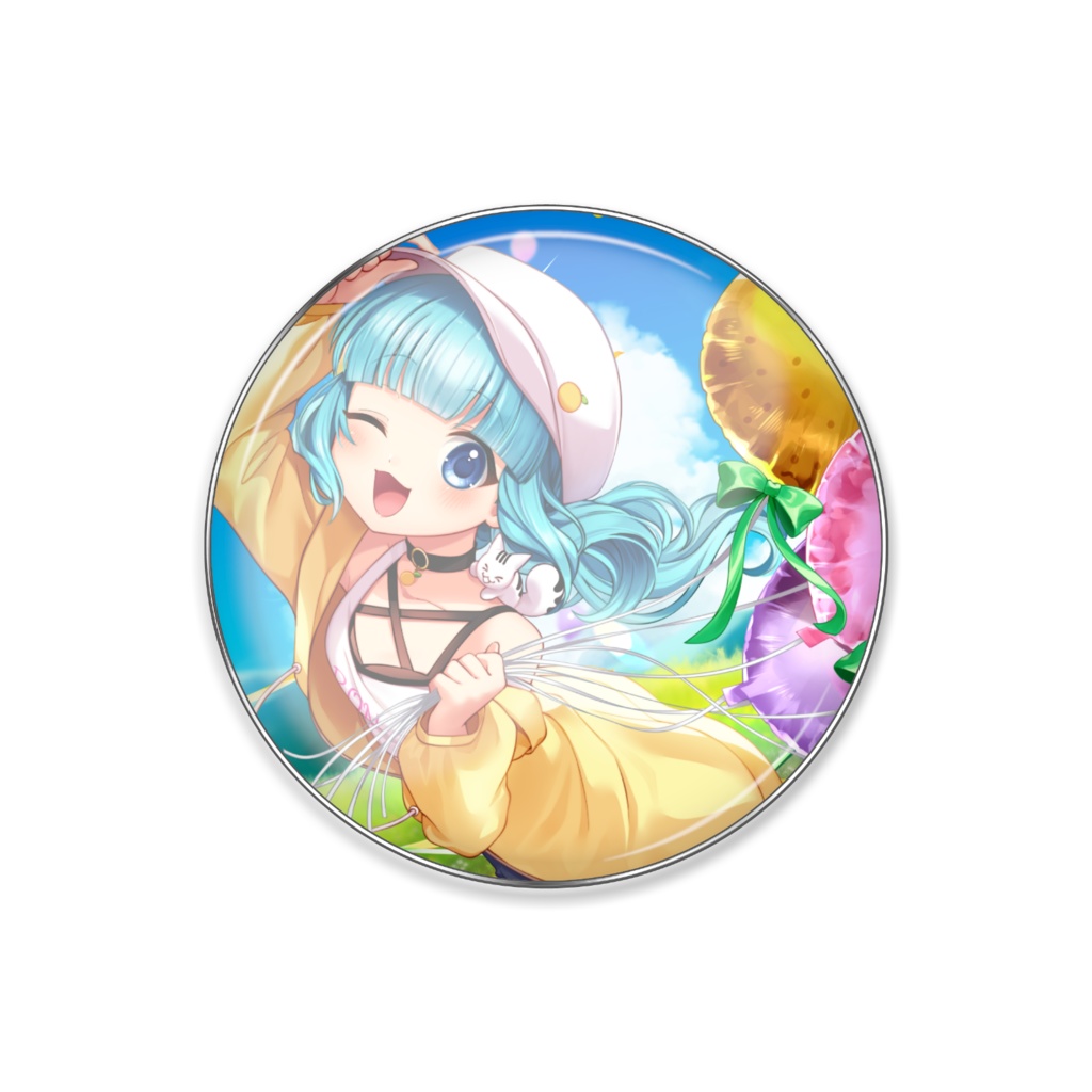 柚乃ぽんず 4周年ピンバッジ