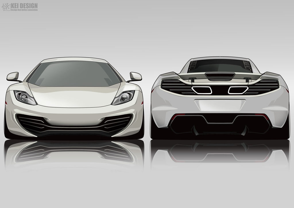 マクラーレンMP4 12C前後／デジタルアート