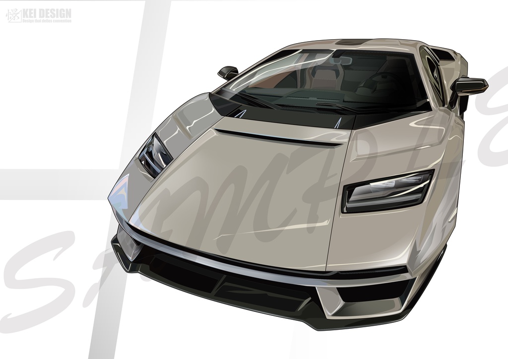 ランボルギーニ　カウンタックLP800/デジタルアート