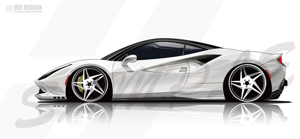 フェラーリF488／アクリルキーホルダー