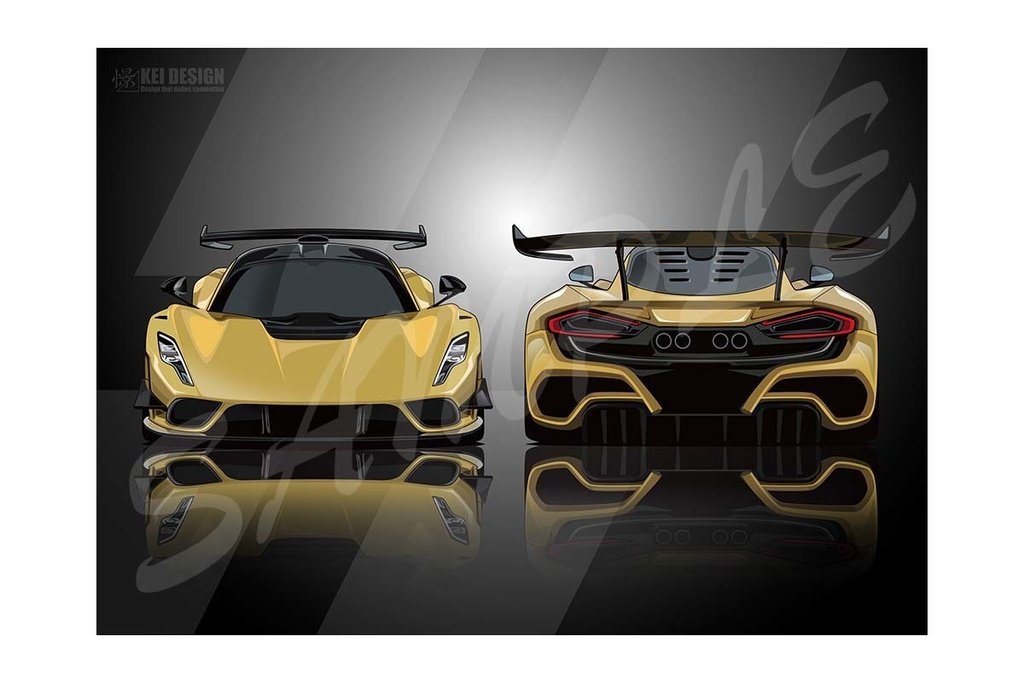 ヘネシーVENOM F5前後／デジタルアート