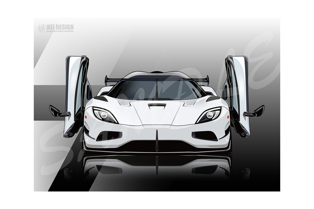 ケーニグセグアゲーラ前／デジタルアート