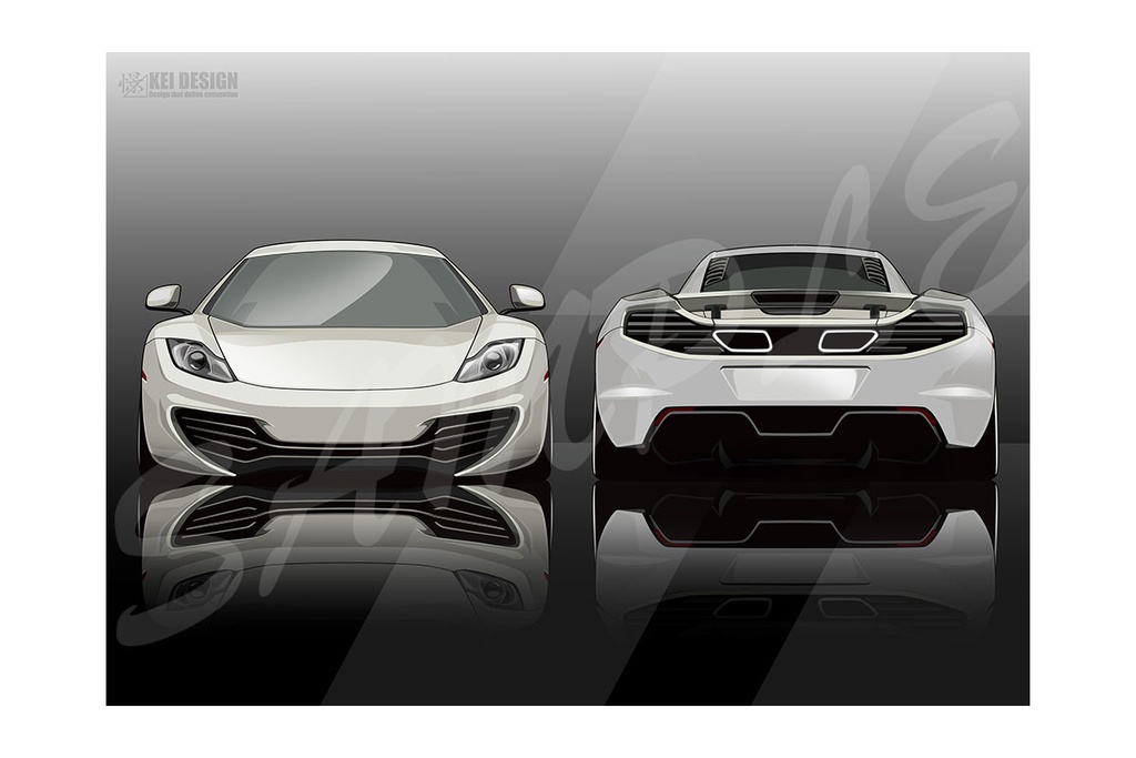 マクラーレンMP4 12C前後／デジタルアート