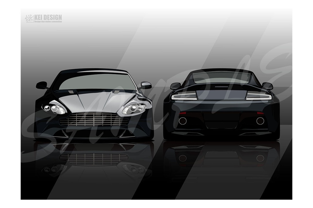アストンマーチンV8ヴァンテージ15／デジタルアート