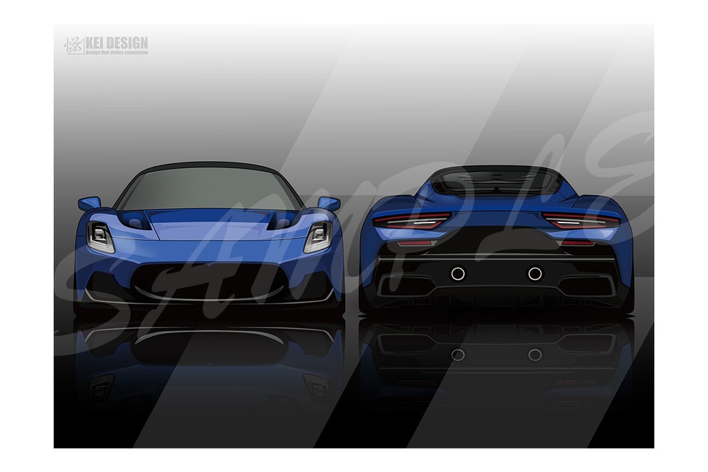 マセラティMC20前後／デジタルアート