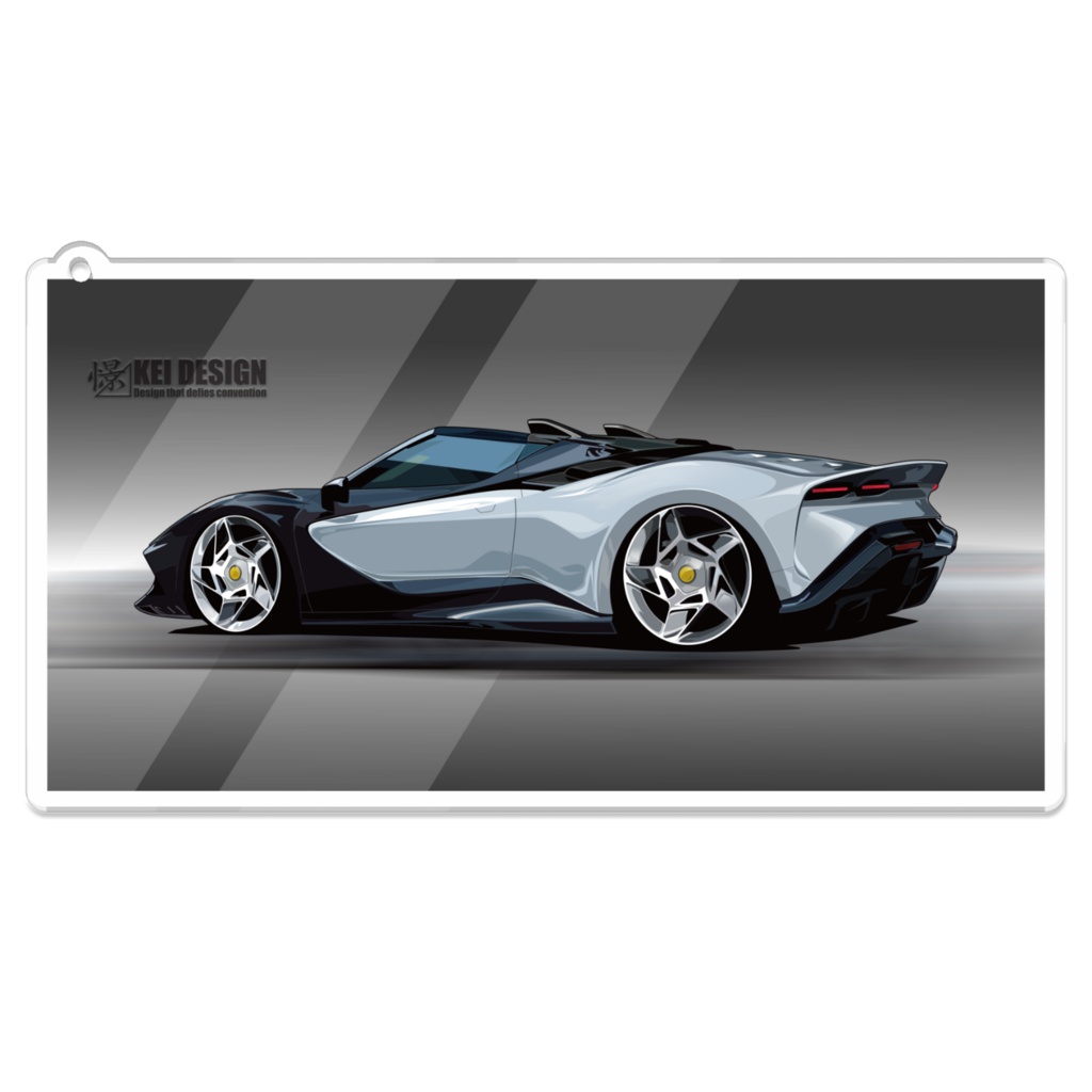 フェラーリSP8リア／アクリルキーホルダー