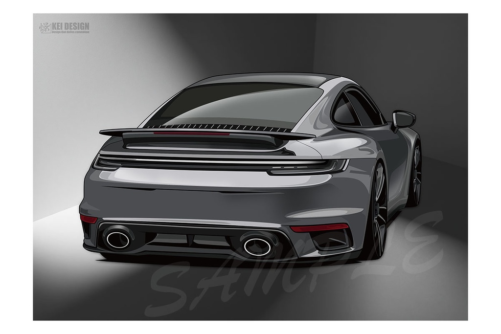 ポルシェ911 TurboS ／デジタルアート