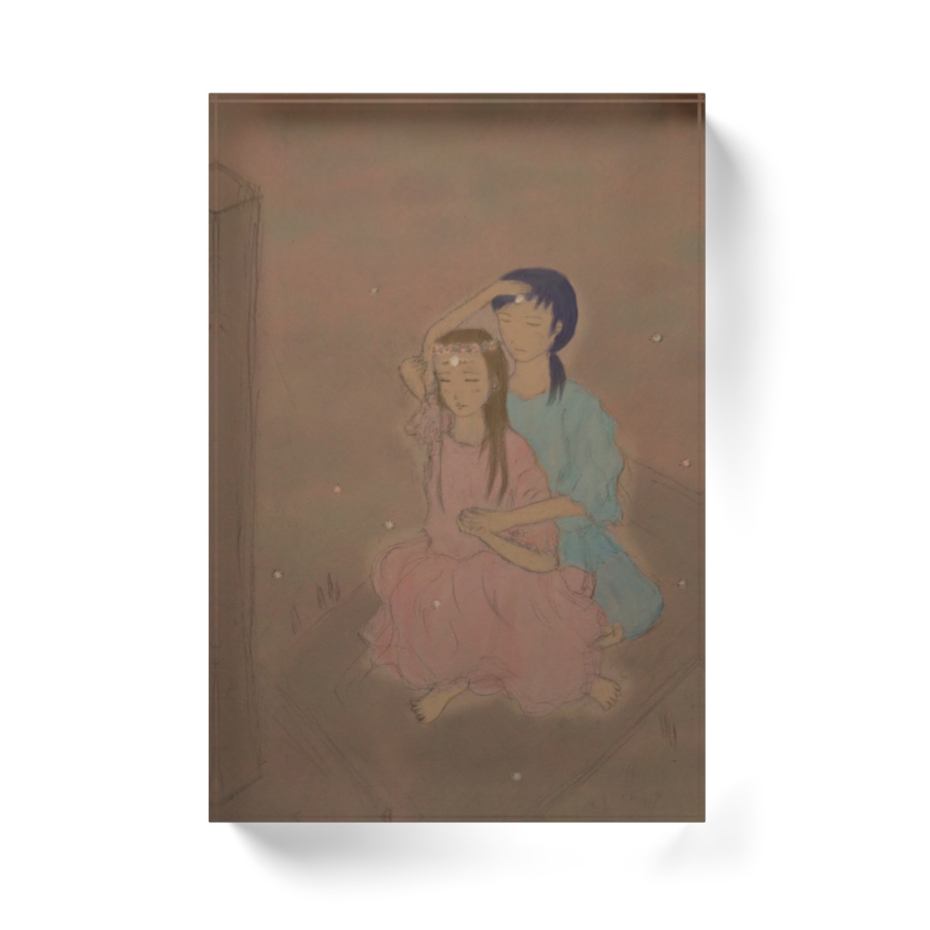 アミュラとツァーム石碑にてアクリルブロック