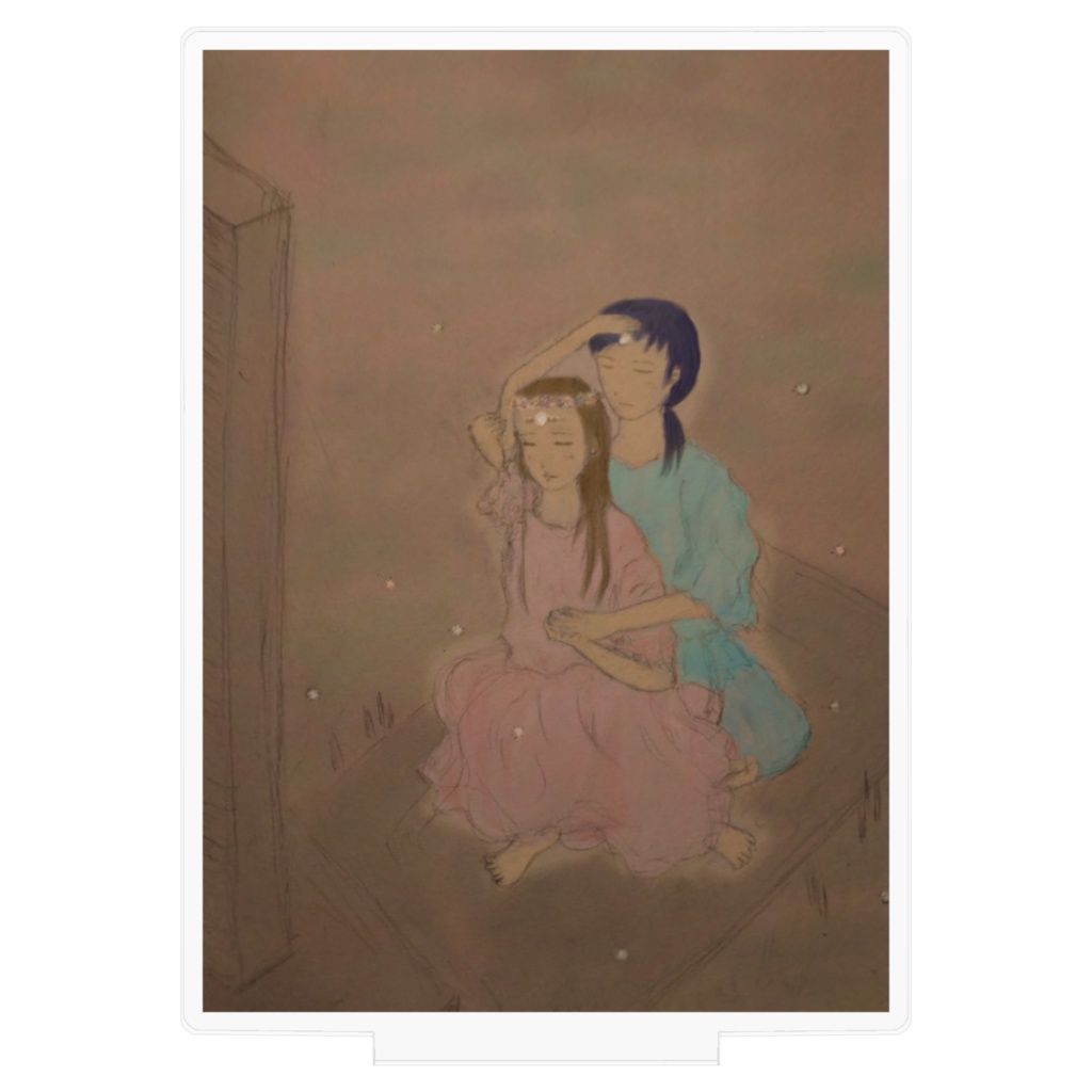 アミュラとツァーム石碑にてアクリルフィギュア