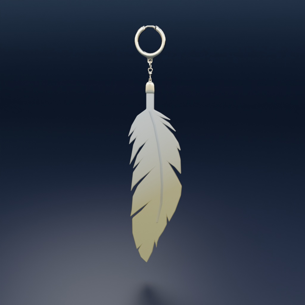 羽飾りのイヤリング Feather Earring [100円]