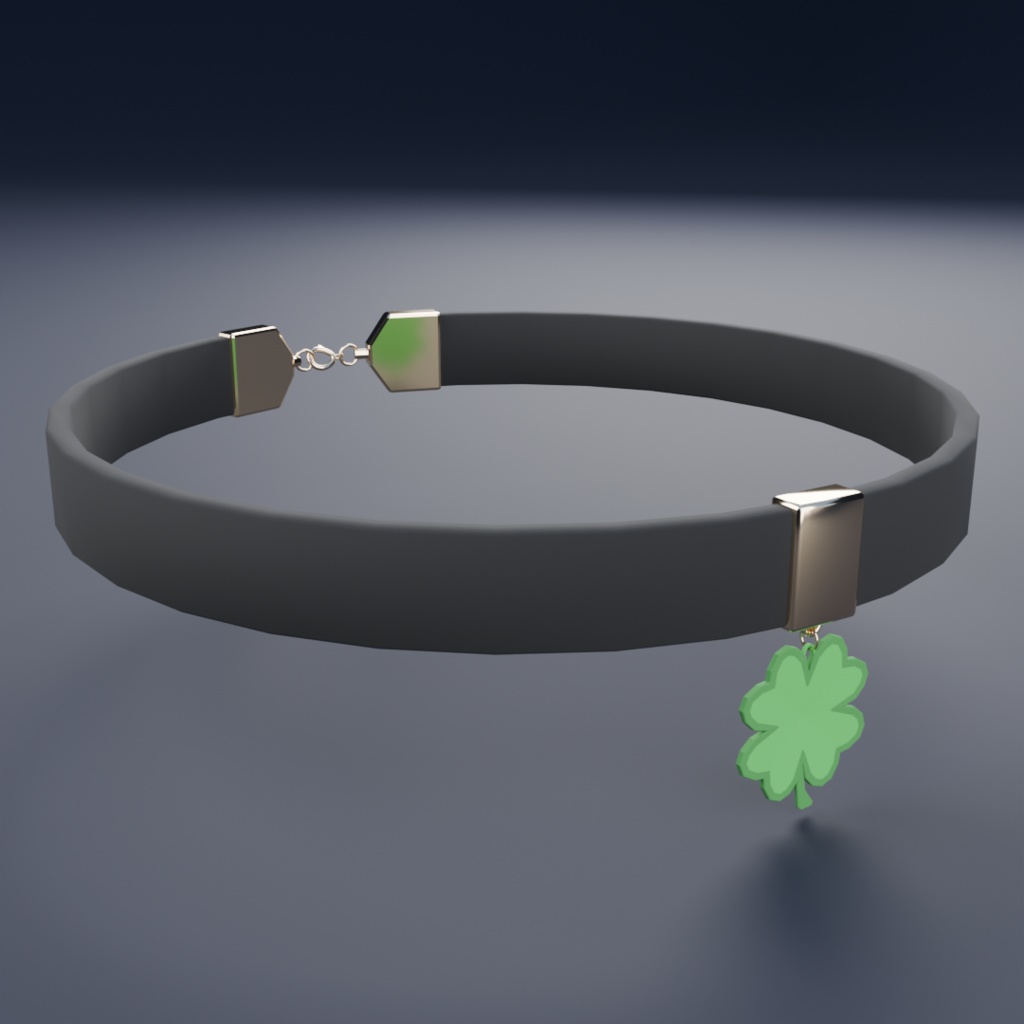四つ葉のクローバーチョーカー four-leaf clover-Choker